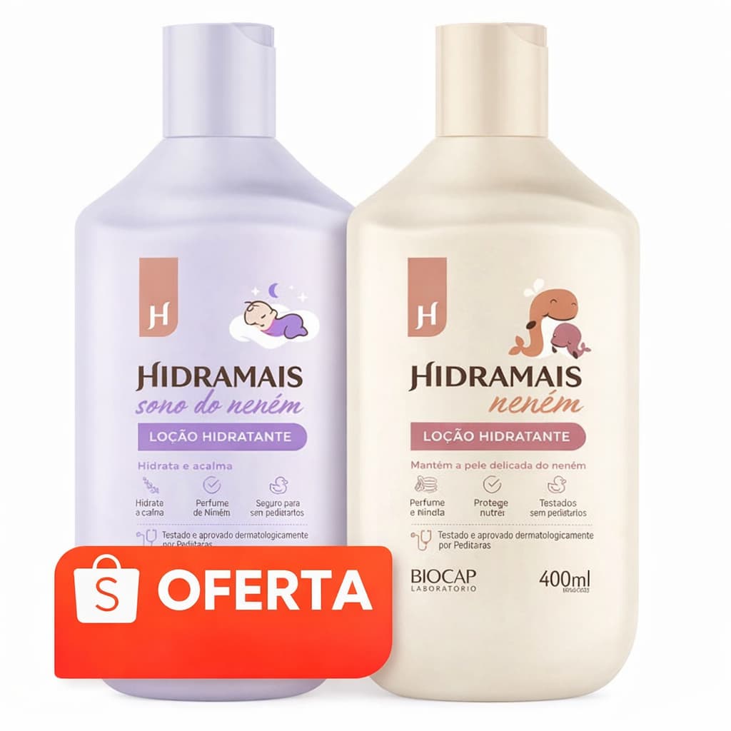 💜 KIT HIDRAMAIS NENÉM 400ML – HIDRATAÇÃO E CUIDADO DELICADO 💜