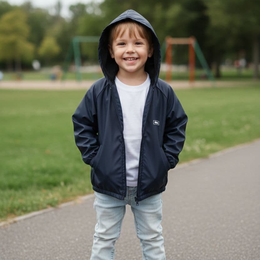 Corta-Vento Infantil Unissex Lisa | Menino e Menina Jaqueta Báica Escola Passeio Repelente a Água