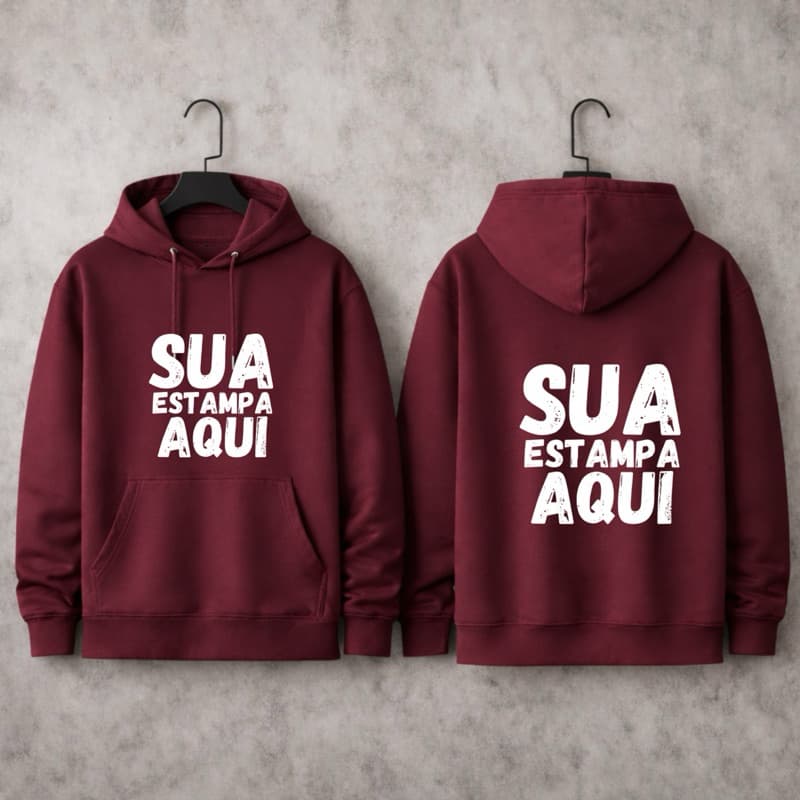 Moletom Canguru Personalizado Sua Arte Aqui | Estampa Exclusiva | Presente Criativo