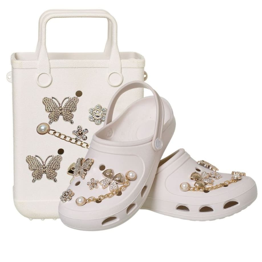 Combo Babuche Infantil Com Bolsa de Mão Meninas Sandália de Bótons Removíveis dia a dia meninas estilosas