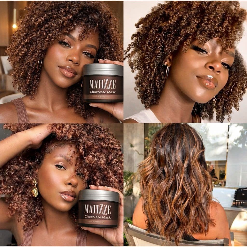 Máscara Tonalizante Avelã Chocolate Matizadora 100% Natural MATIZZE HIDRALISE Sem Amônia