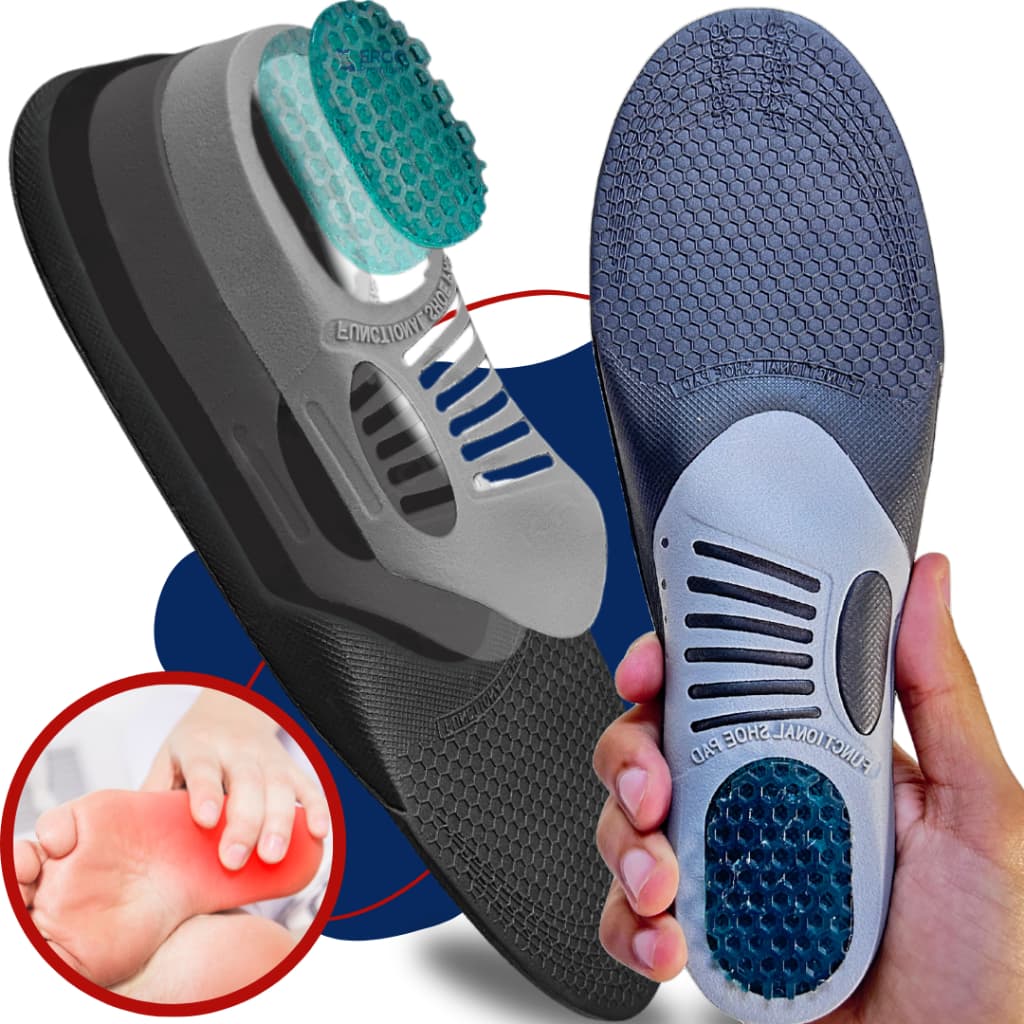 Palmilha Ortopédica Anti Impacto para Esporão Calcâneo e Dores intensas no Calcanhar