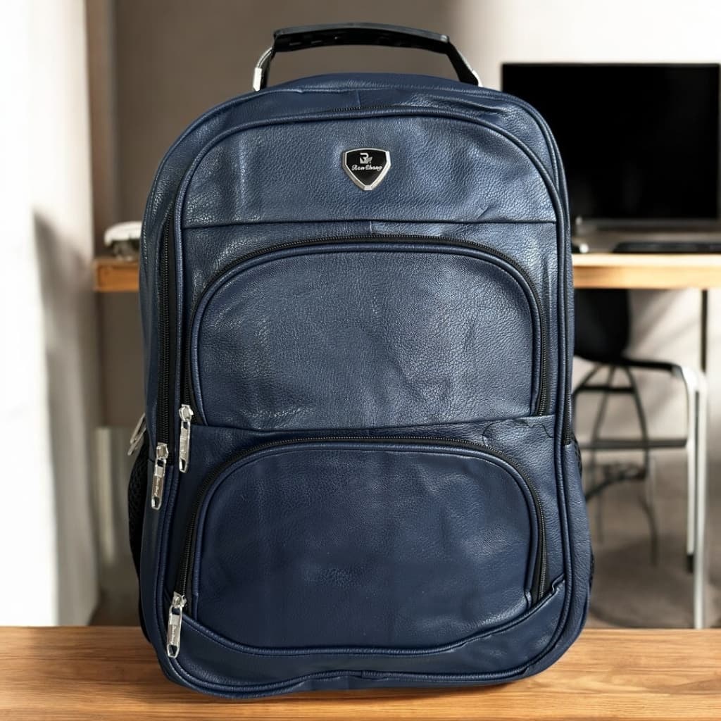 Mochila Bolsa Executiva Grande Feminina Masculina Escolar Trabalho Faculdade-Couro Sintético