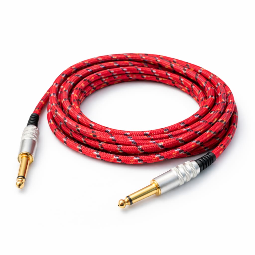 Cabo Para Guitarra Violão 5m Metros Blindado P10 P10 Têxtil