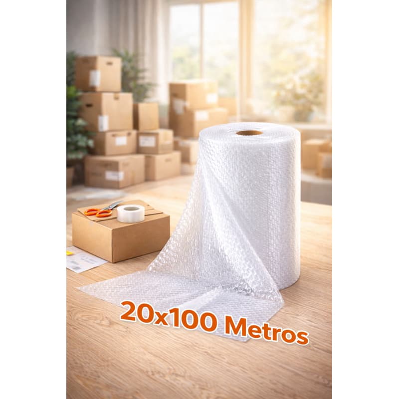 Plástico Bolha Bobina 100 Metros 20x100 - Embale Com Segurança