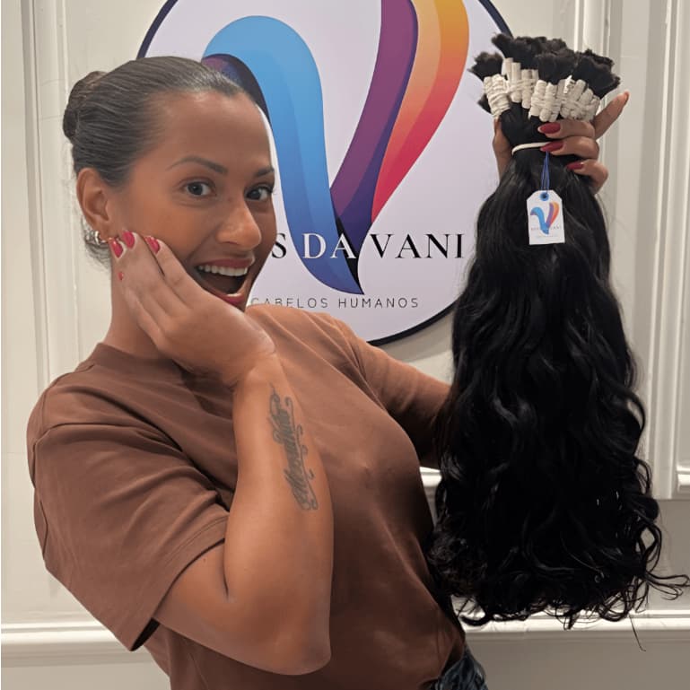 Cabelo Humano Indiano Ondulado Castanho 35 A 75 cm – HIDRATADOS DA VANI