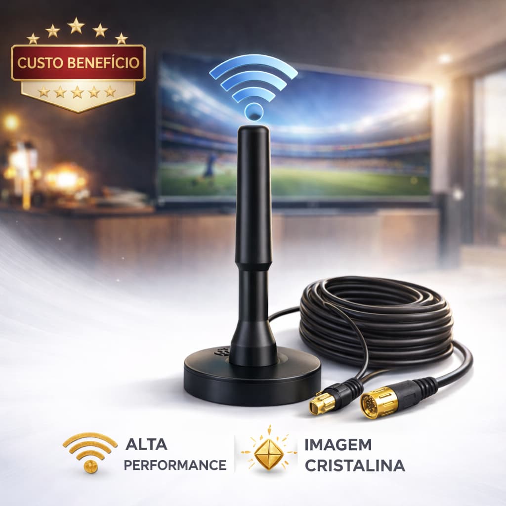 Antena Digital para TV | Imagem HD e Instalação Fácil | Alta Sensibilidade e Alcance