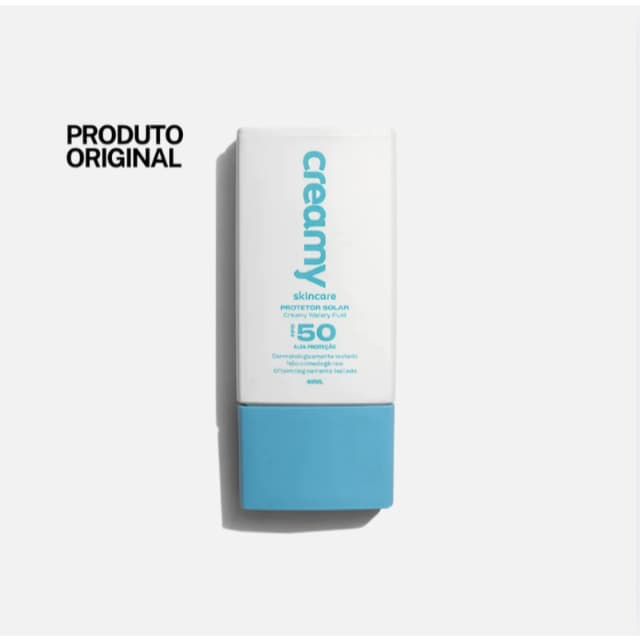 Protetor Solar Creamy FPS 50 40ml - Toque Seco, Resistente à Água, Efeito Matte, Rápida Absorção