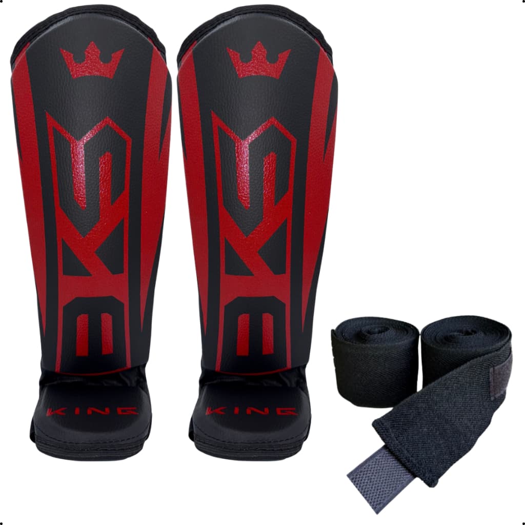 Caneleira Muay Thai Kickboxing Sparring MMA Protetor De Pé + Bandagem Elástica 3 ou 5 metros