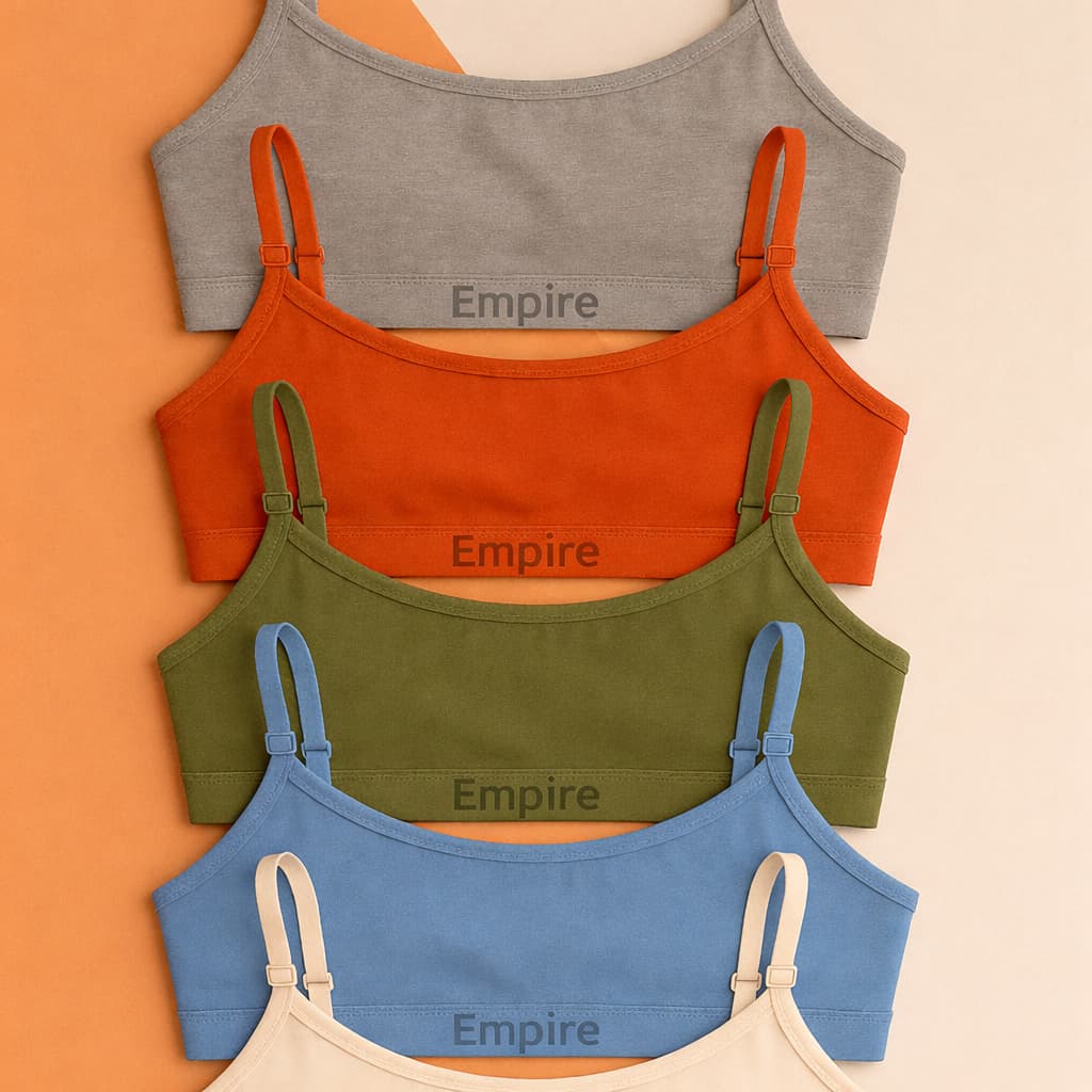 Kit 5 Top Feminino Forrado de Microfibra Sutiã Sem Bojo Top Fitness de Academia Adulto e Juvenil