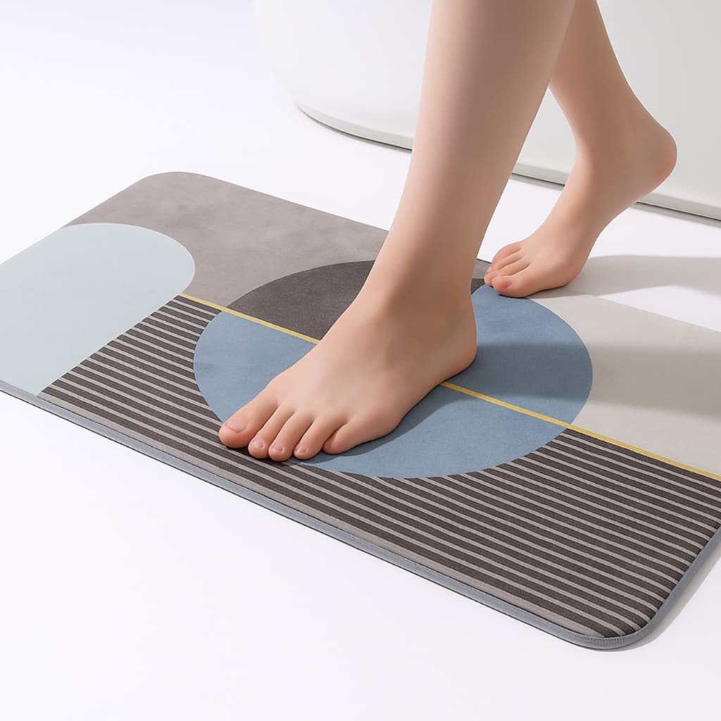 Tapete Banheiro Antiderrapante Absorvente de Secagem Rápida entregar Cor e Estampas sortidos