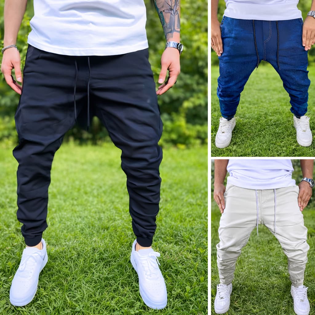 Calças Jogger Masculinas Com punho Streatwear Premium