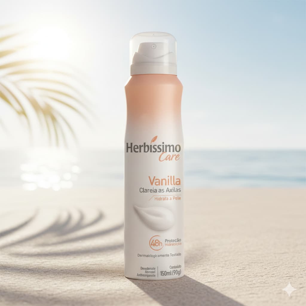 Desodorante Aerossol Antitranspirante Herbissimo Care Vanilla 150ml