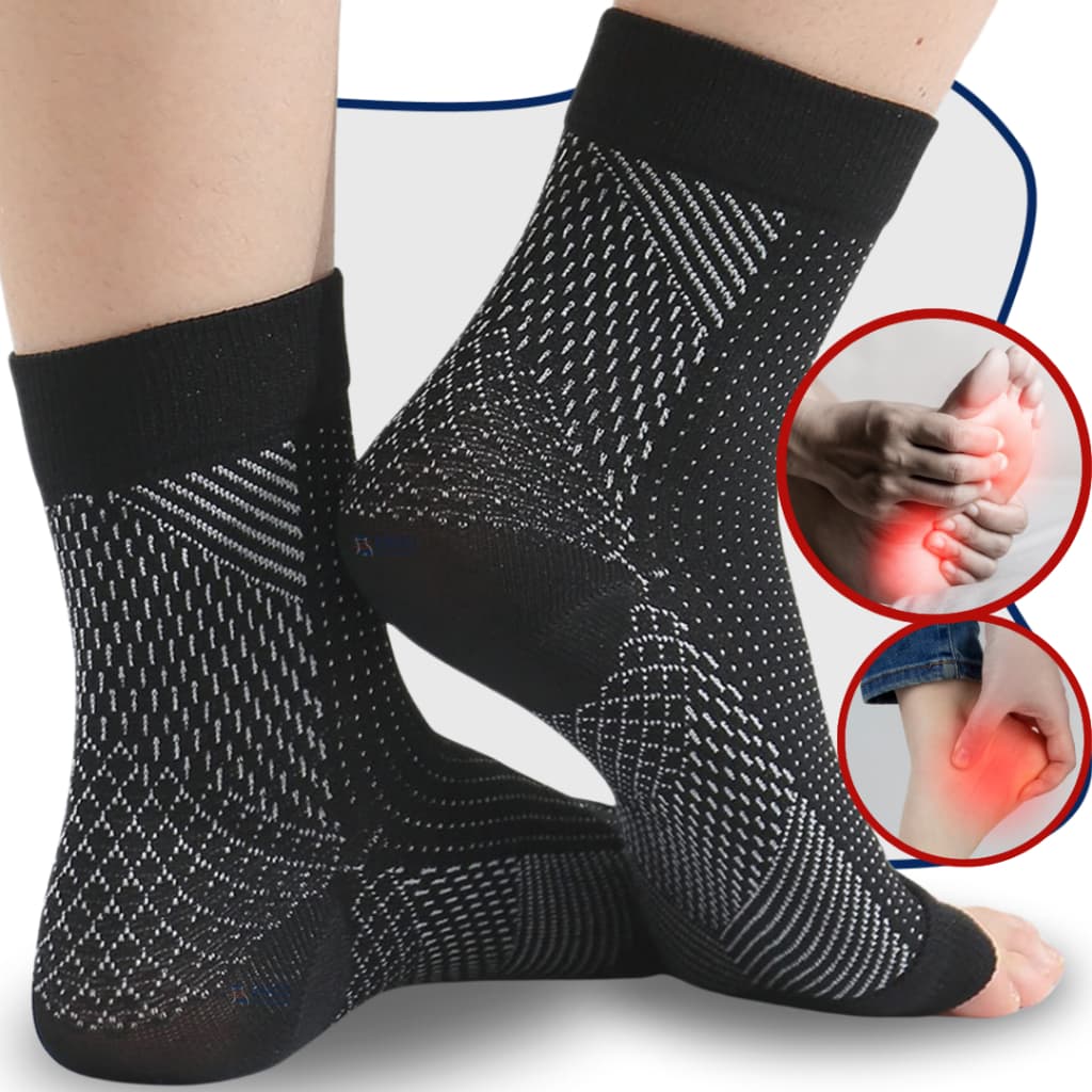 Meia Ortopédica Sem Ponteira de Compressão Neuroma de Morton Pés Diabéticos Câimbras e Formigamento
