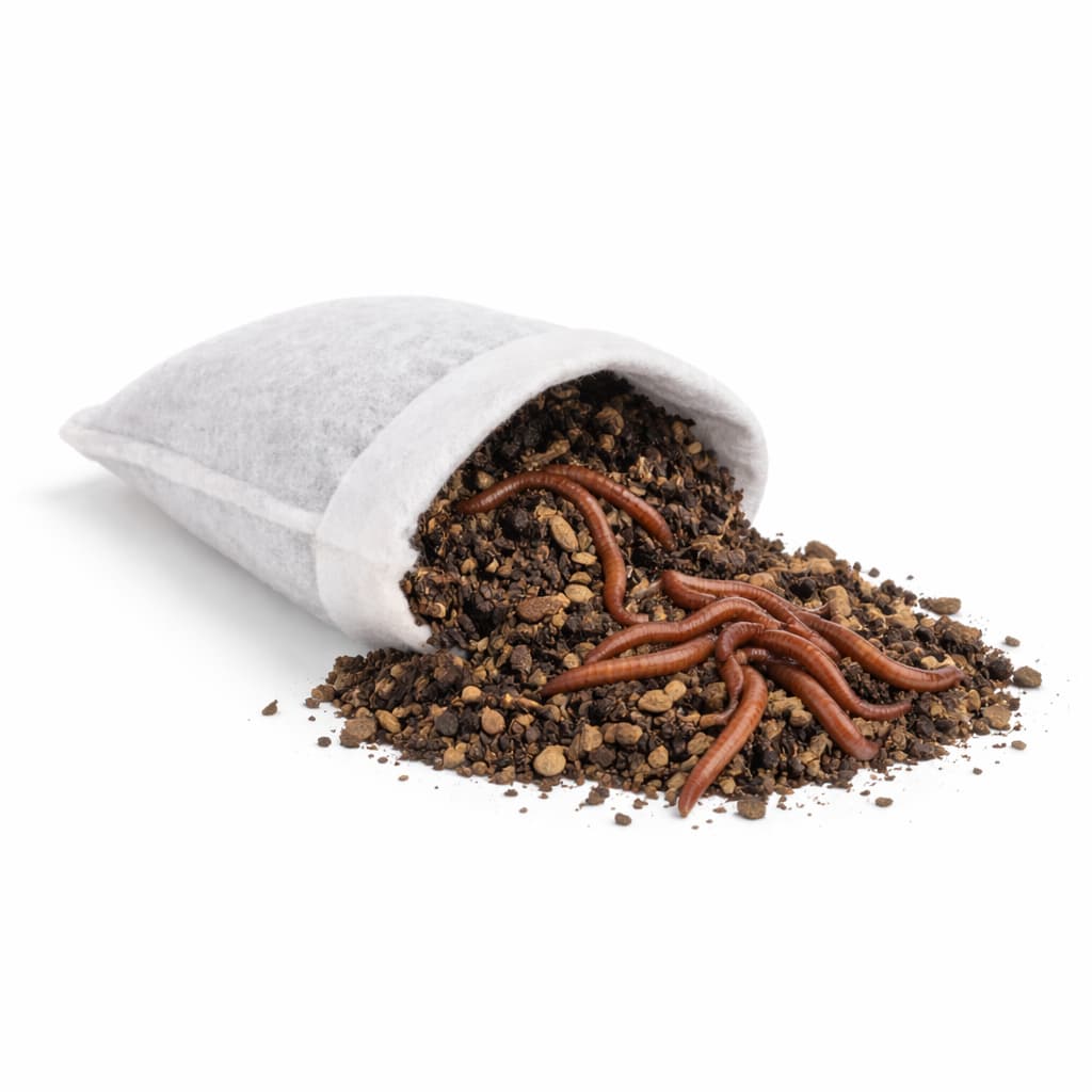 100 Minhocas Californianas Vermelha Compostagem Indoor Solo Fertil Eisenia Fetida Isca Viva Grow