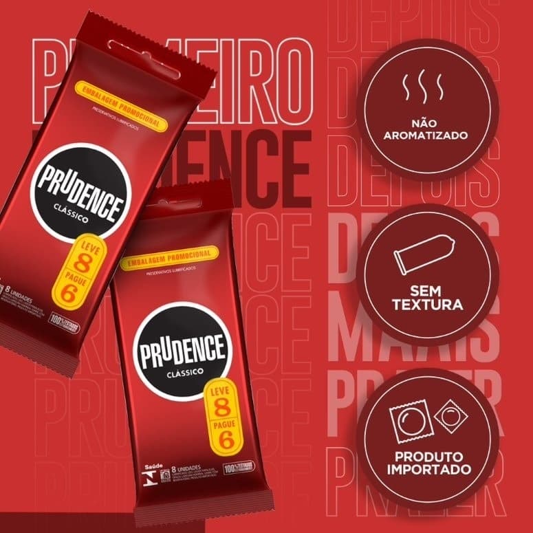 16 Preservativos camisinha Original Lubrificado clássico prudence