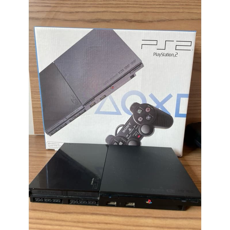 PS2 Slim Desbloqueado OPL + 2 Controles + Caixa + Pendrive 64GB com Jogos