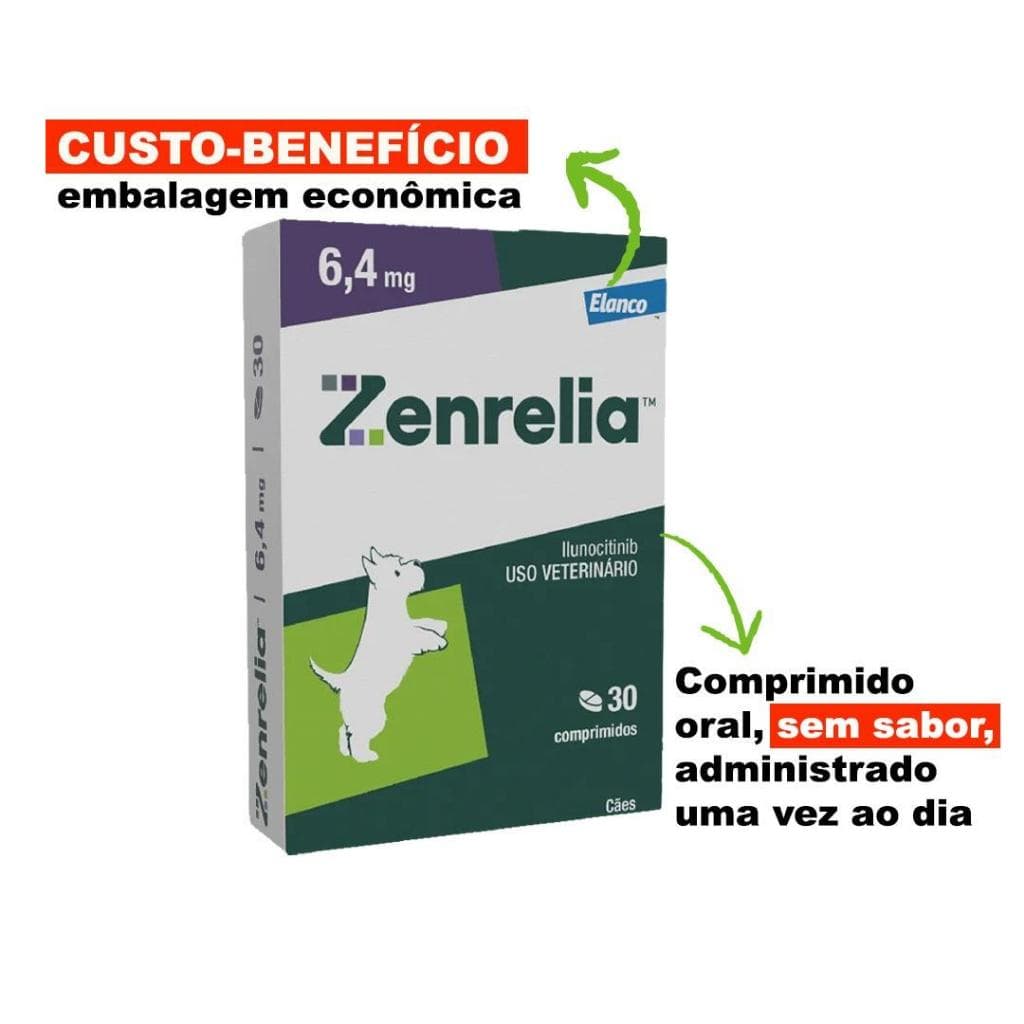 Zenrelia 6,4mg 30 Comprimidos Para Dermatite - Elanco