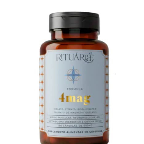 Suplemento Fórmula 4Mag Magnésio Rituária 90 Dias 180 Cápsulas