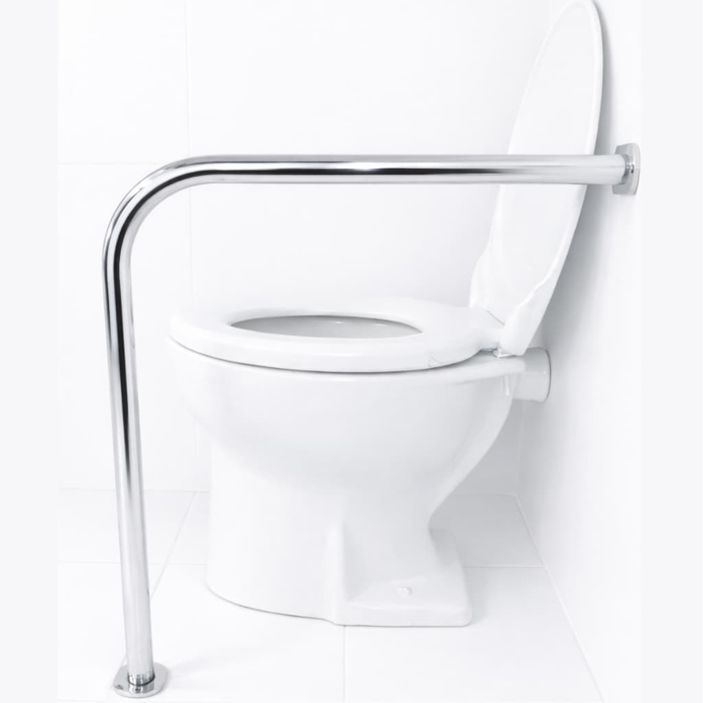 Barra De Apoio Em L 60x50 Para Vaso Sanitário De Alumínio