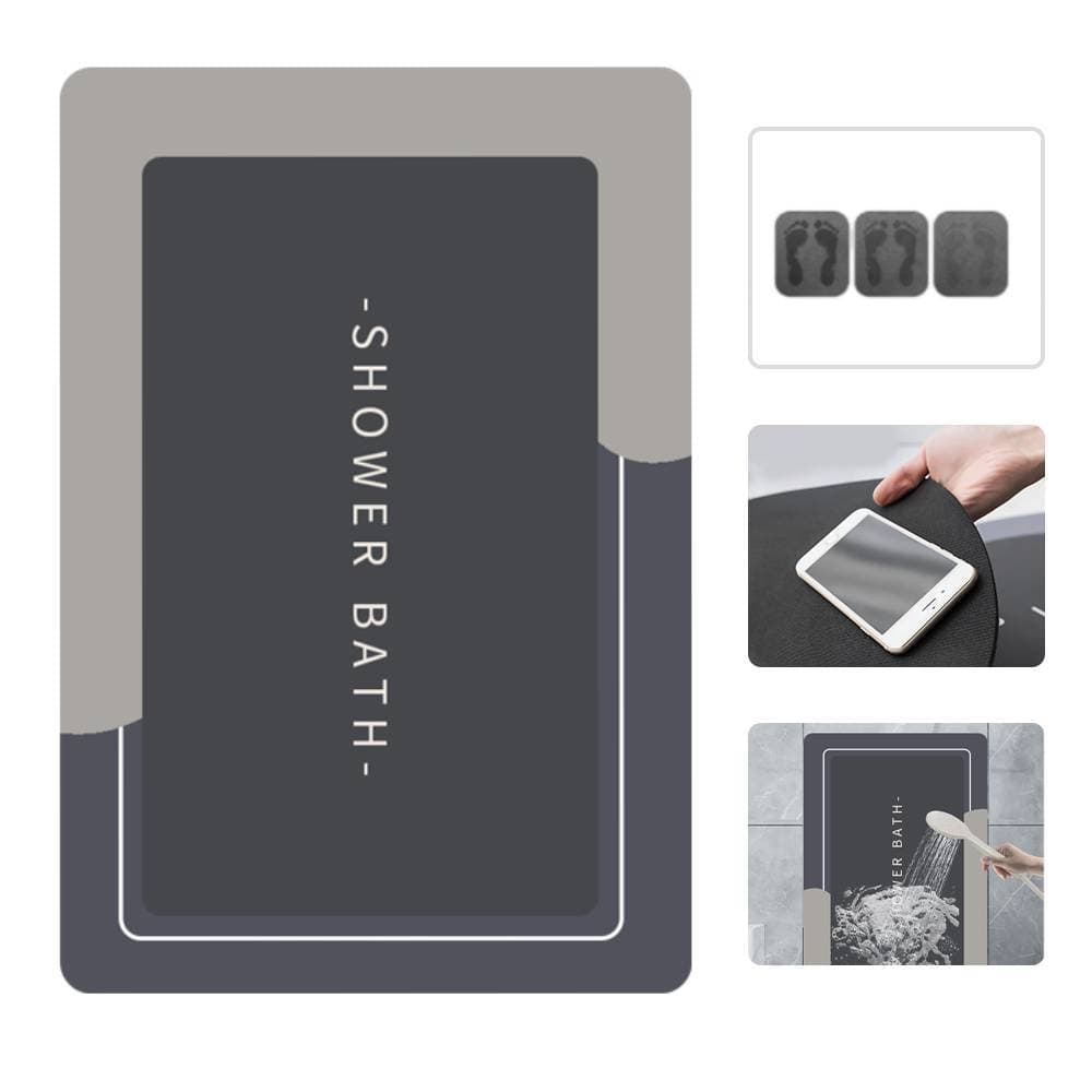 Tapete Antiderrapante de Banheiro Super Absorvente,Tapete Porta De Entrada 40X60cm