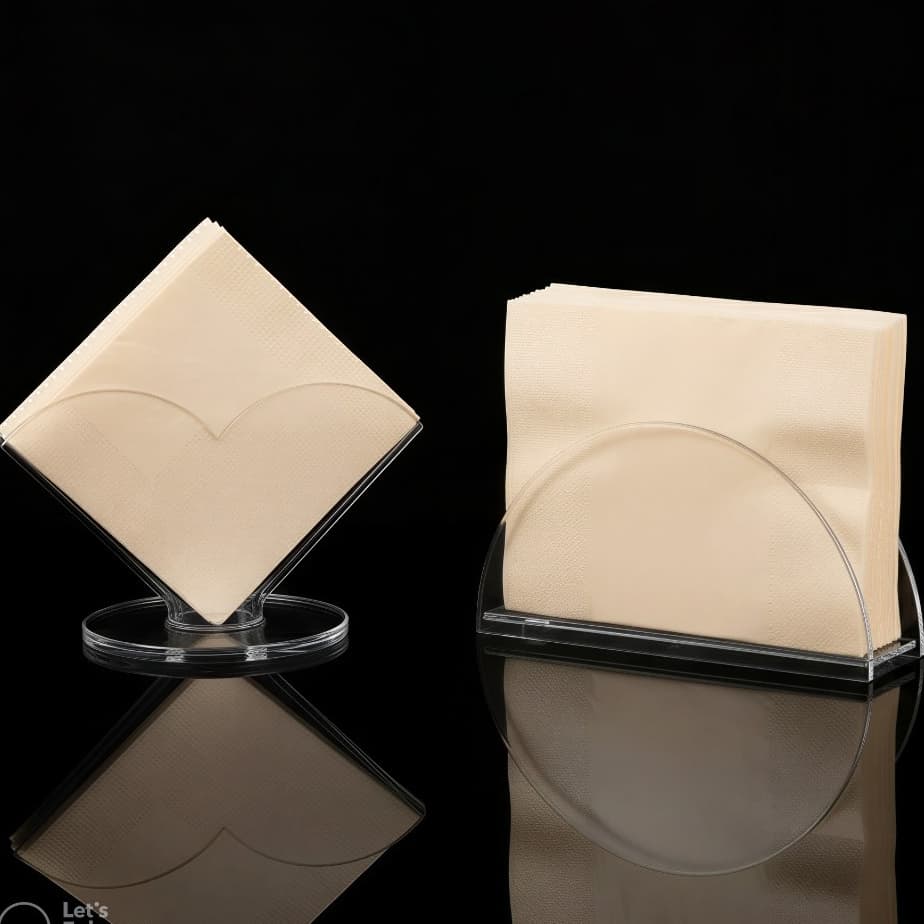 Porta Guardanapo Acrílico Organizador Restaurante Cozinha Suporte Lenço Papel Mesa