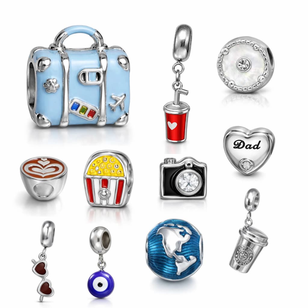 Charm Berloque Separador Aço Inox Premium Alta Durabilidade Compatibilidade Universal Estilo Europeu