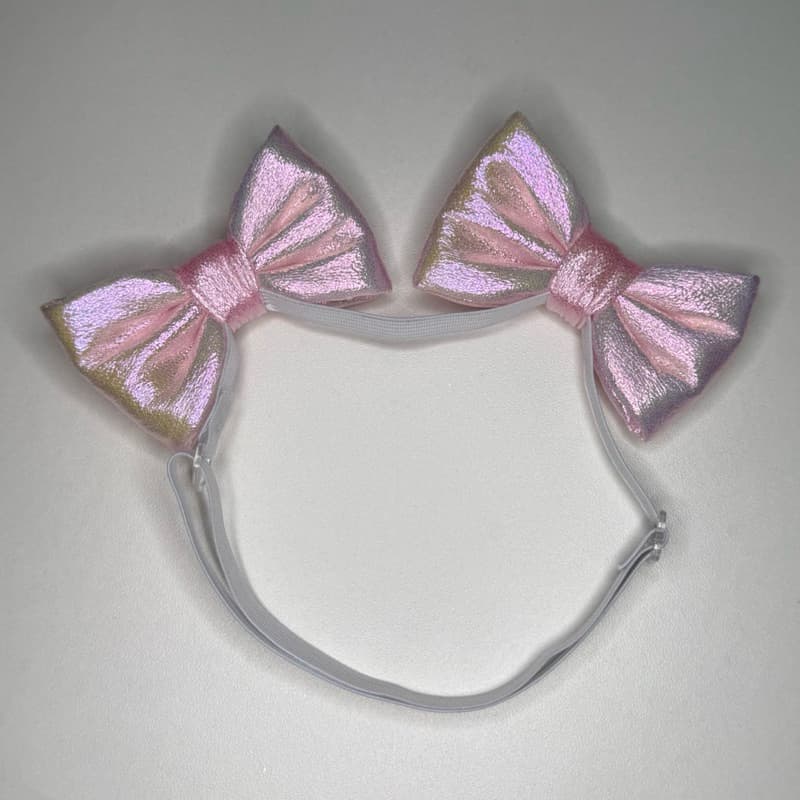 Laço Pet Tiara Ajustável Gato Cachorro Acessórios com Elástico Ajustável