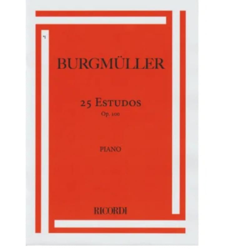 MÉTODO PARA PIANO -BURGMÜLLER 25 ESTUDOS FACEIS E PROGRESSIVOS