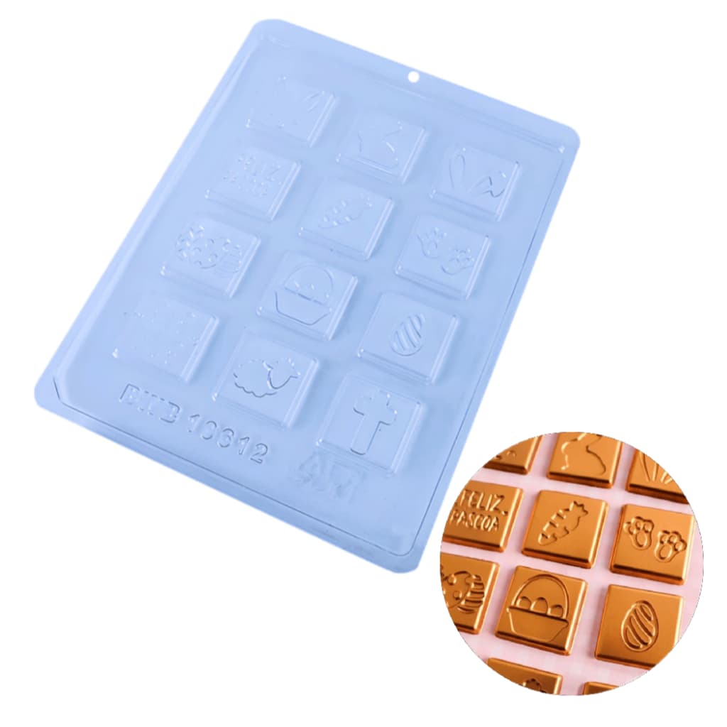 Forma Simples Tabletinho Quadrado Páscoa 10612 Bwb