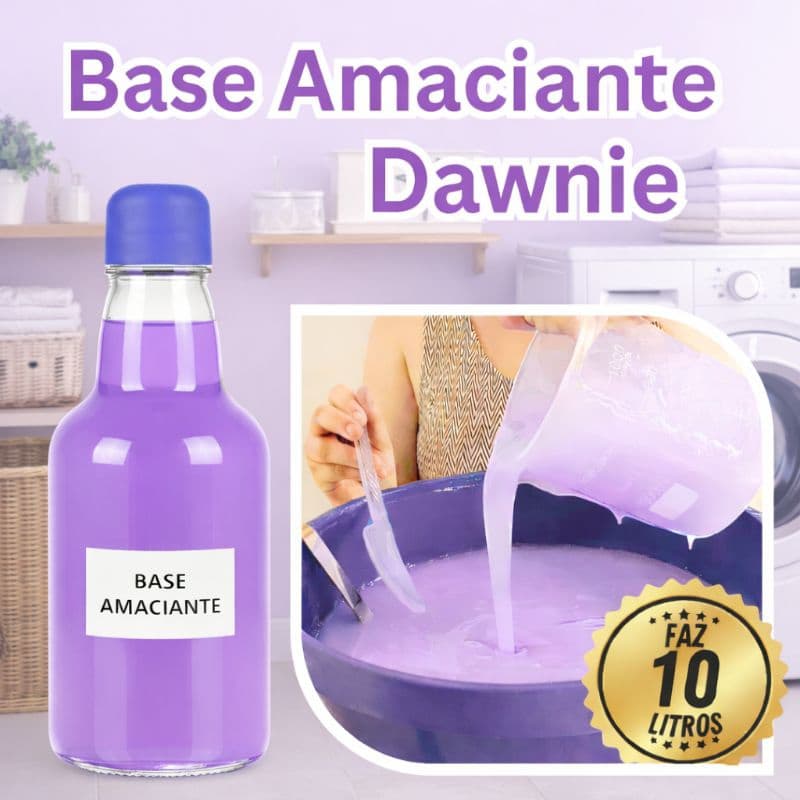 Base amaciante concentrado  líquido faz 10 litros Dawnie Lilas Atacado