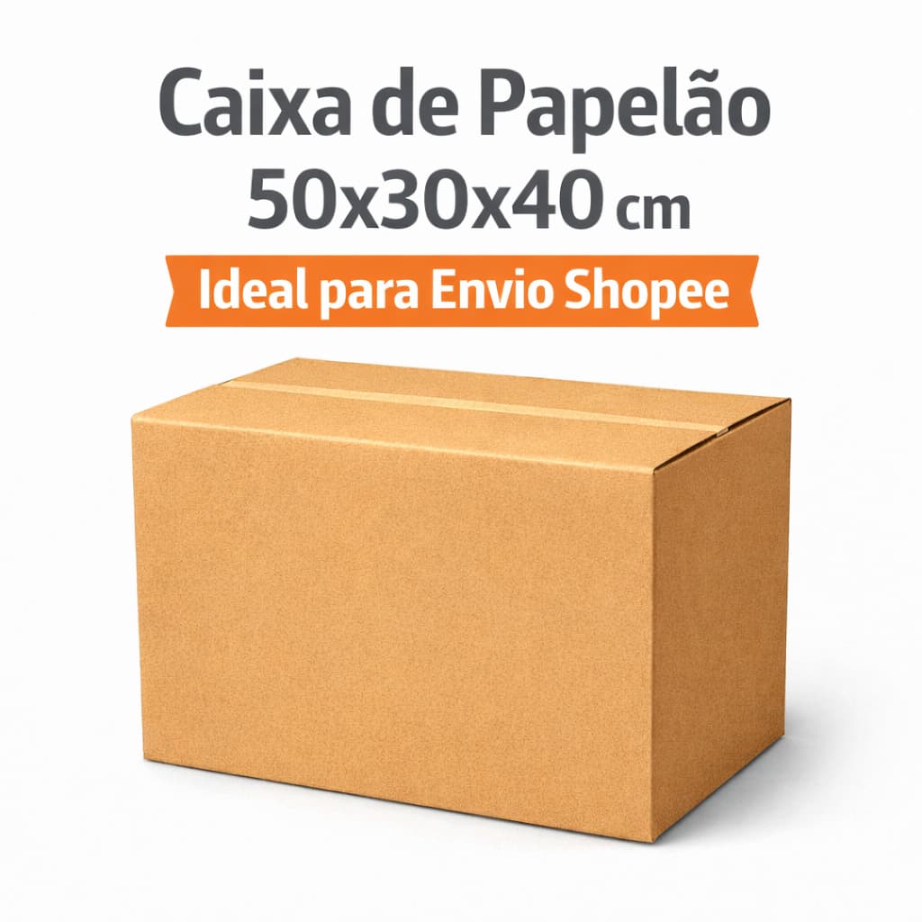 10 Caixas de Papelão Grande Medida 50x30x40 Para Mudança e Envio, Caixa de Embalagem
