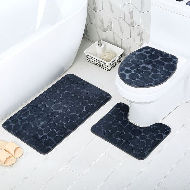 Tapete Jogo De Banheiro 3 Pçs Liso olaola