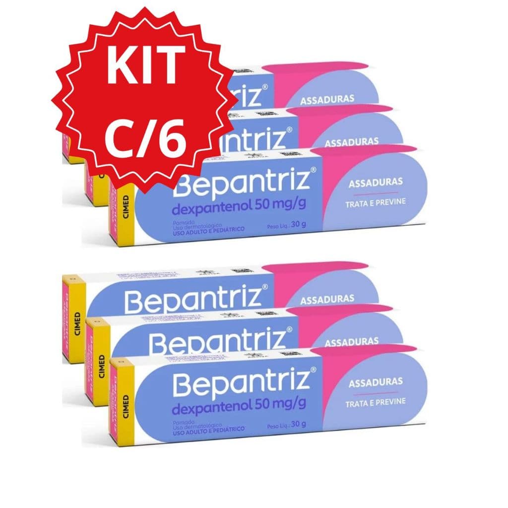 Kit 6 unidades Bepantriz Pomada 30g