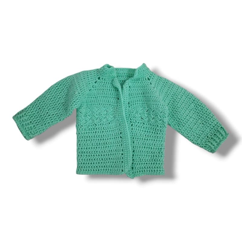 Casaquinho bebê croche Infantil Verde