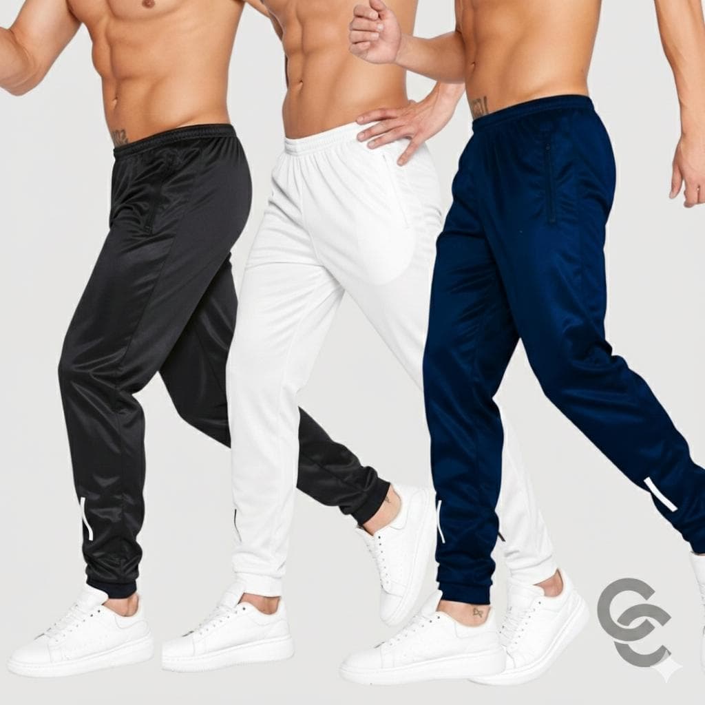 KIT 3 CALÇAS MASCULINA COM ZÍPER NOS BOLSOS SLIM FIT LEVE CONFORTAVEL