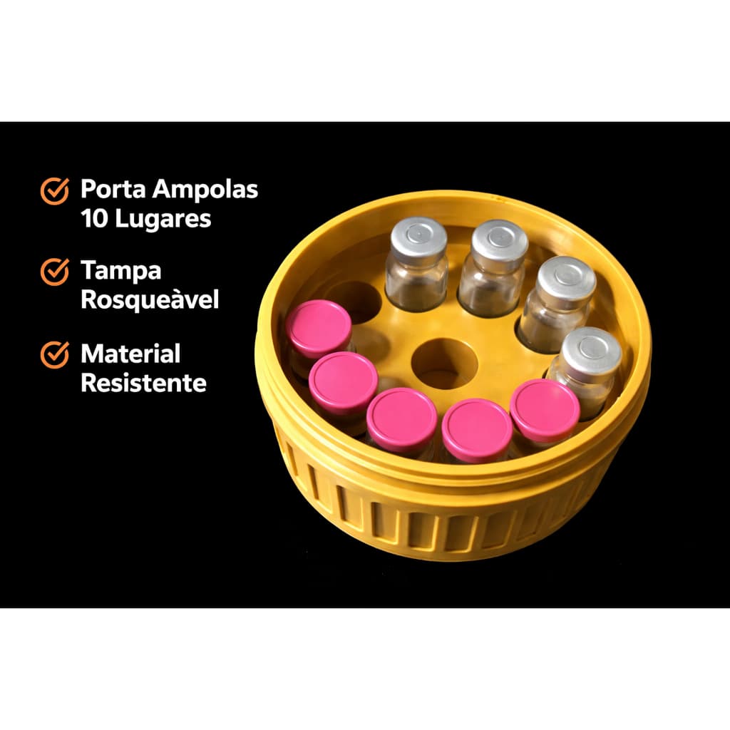 Organizador Porta Ampolas Resistente | Compacto e Funcional (Cores variadas)