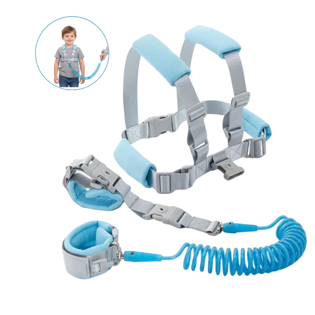 Pulseira Colete Segurança Anti Perda Infantil Criança de Passeio Viagem Cinto Ajustável Regulável Reforçado