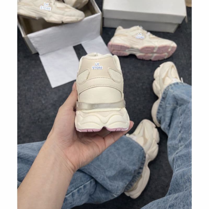 Tênis Casual Unissex Branco e Bege Confortável Dia a Dia 34 ao 39