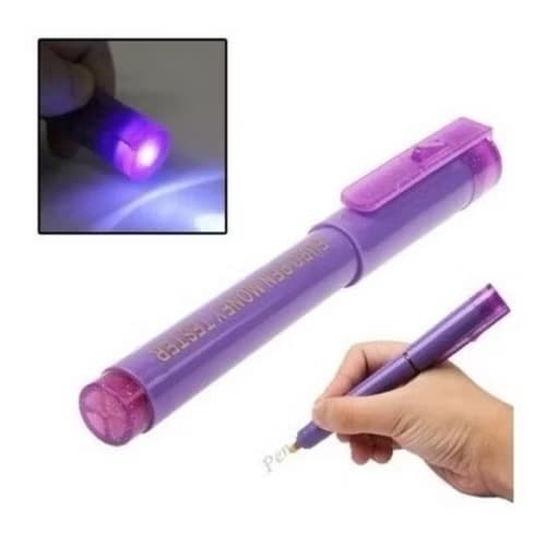 Caneta Testadora Detector Dinheiro Nota Falsa Com Luz UV
