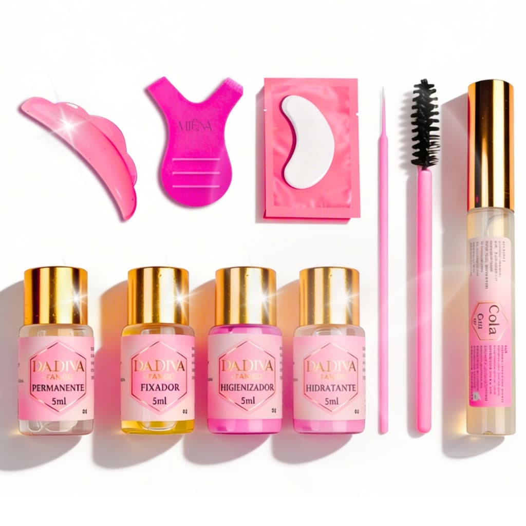 Kit Lash Lifting Profissional Da Diva Permanente de Cílios Para Lash Designer
