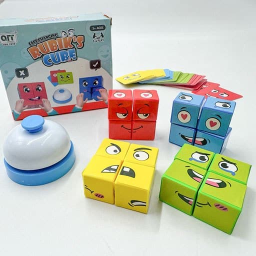 Jogo Cubo Das Emoções Cara Careta Cartas Quebra Cabeça