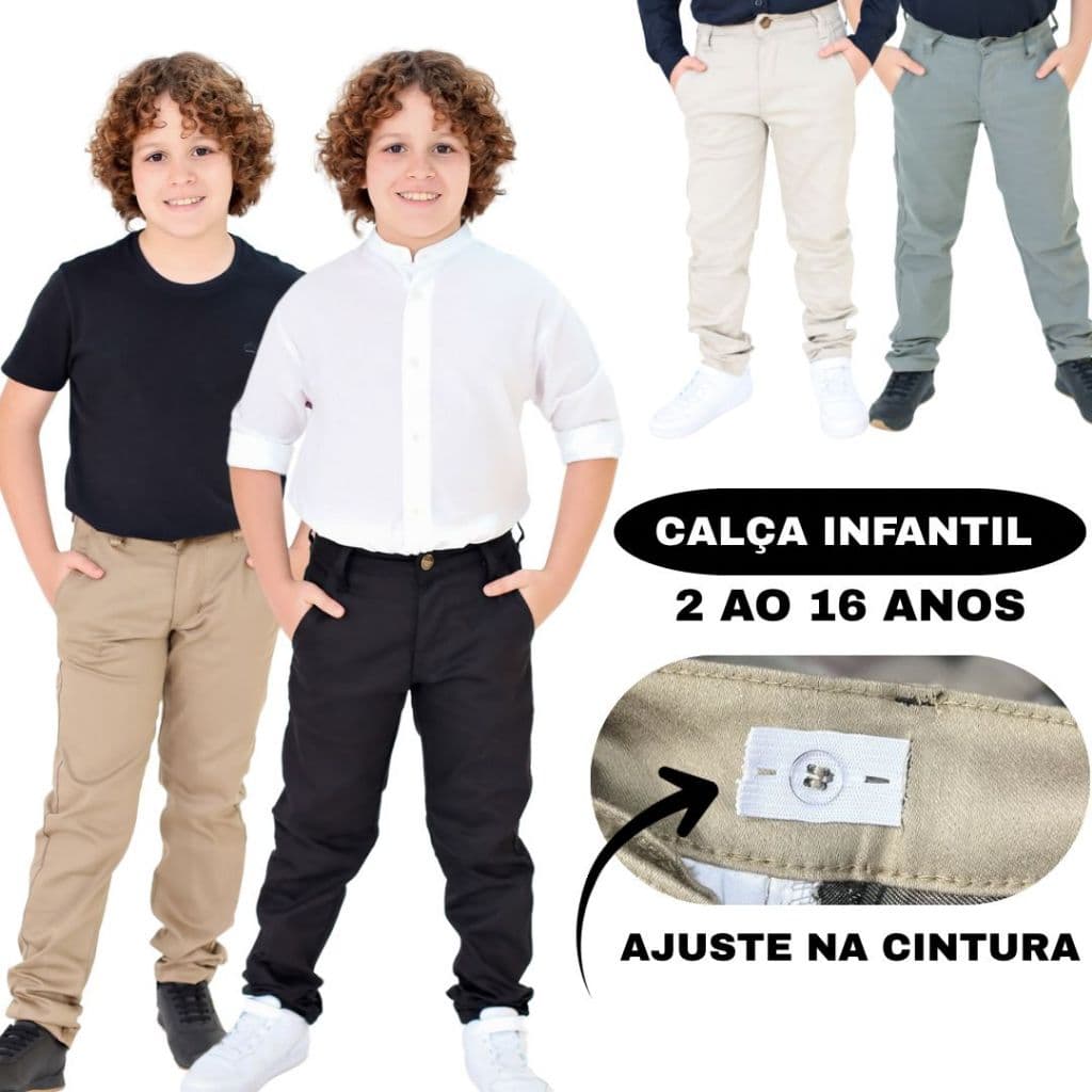 calça infantil jeans e esporte fino menino varias cores LANÇAMENTO