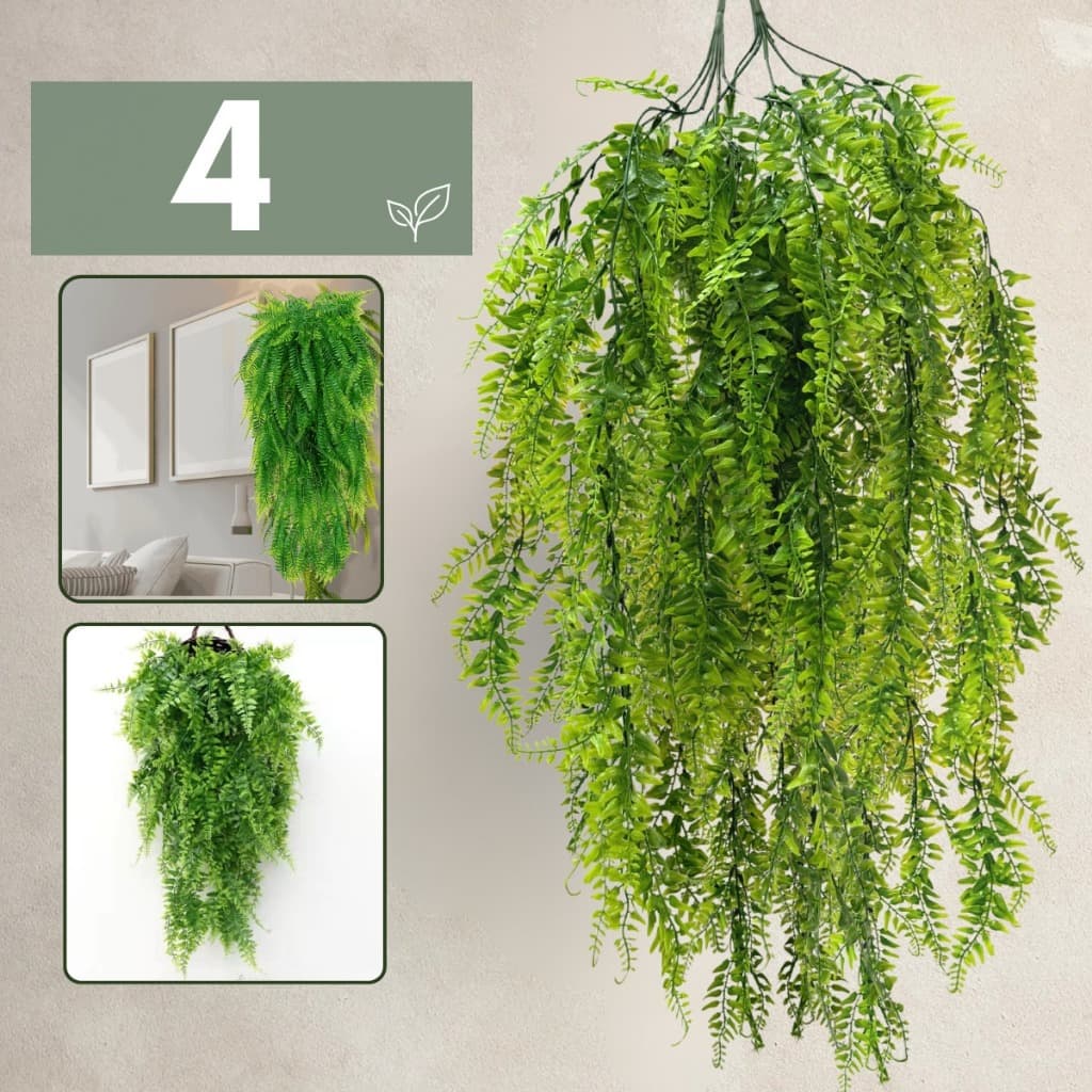 Planta Artificial Samambaia Pendente Decoração Jardim Vertical