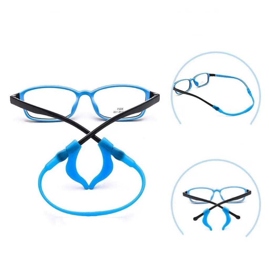 3 Acessórios para óculos material silicone De 1 Cordão 20cm e 1 Cordão 50cm e 1 Par Gancho Infantil e Adulto