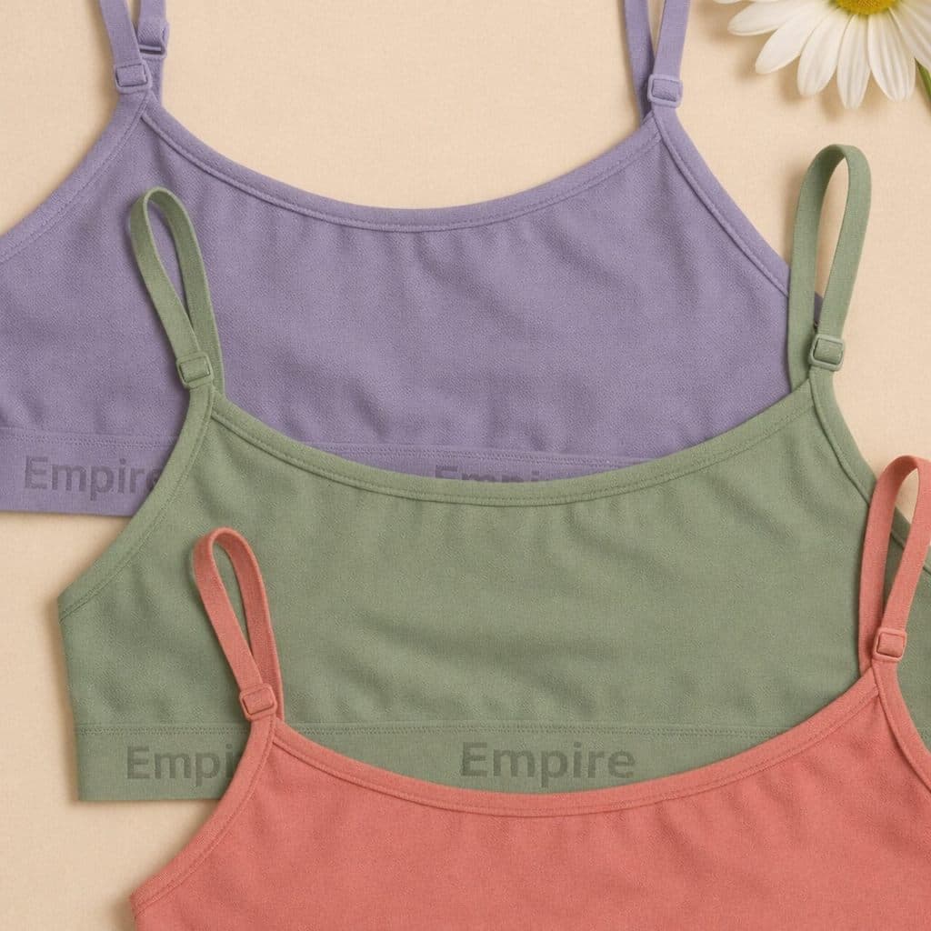 Kit 3 Top Feminino Forrado de Microfibra Sutiã Sem Bojo Top Fitness de Academia Adulto e Juvenil