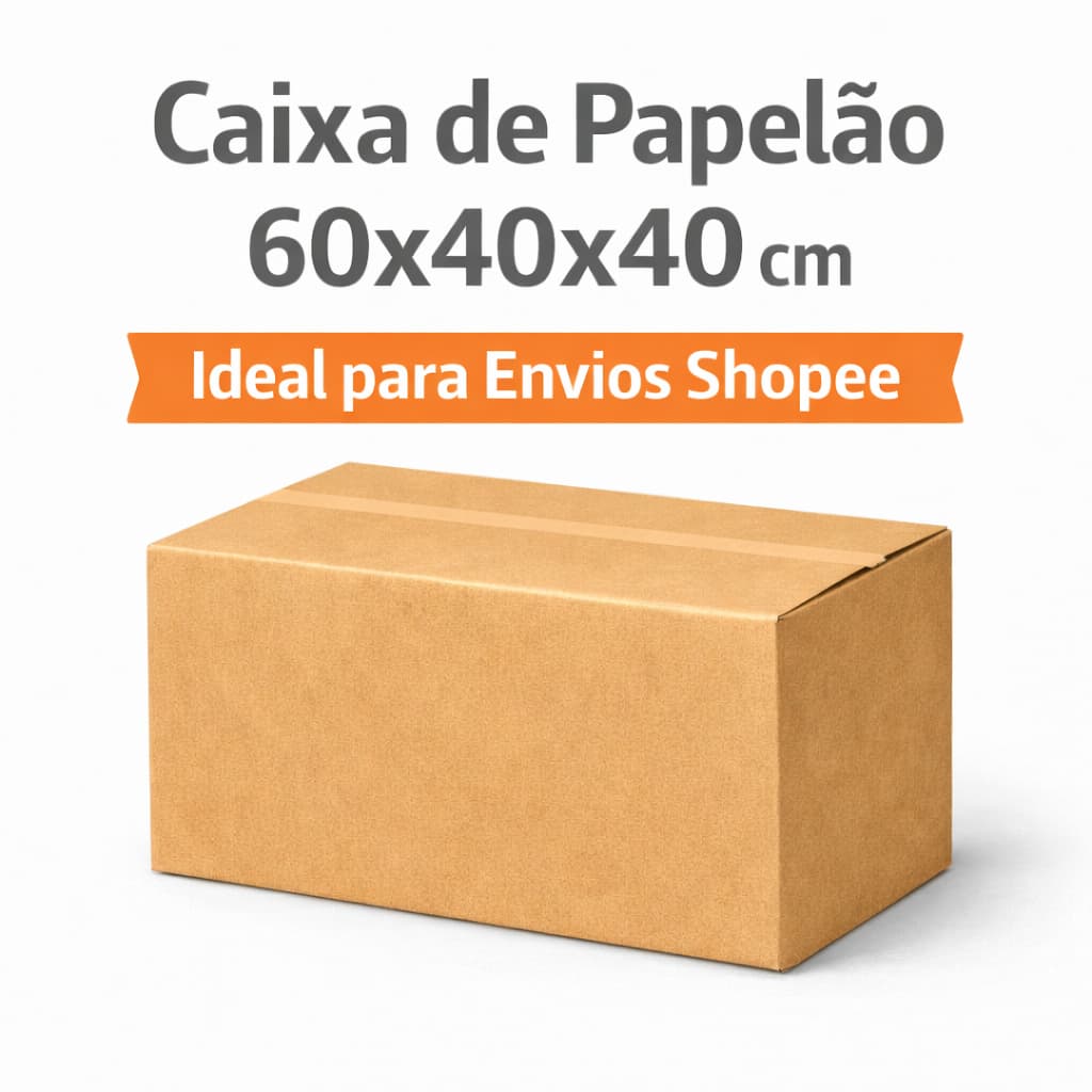10 Caixa de Papelão de embalagem Grande Reforçada p/ Envio, mudança Shopee Mercado Livre Correios 60x40x40