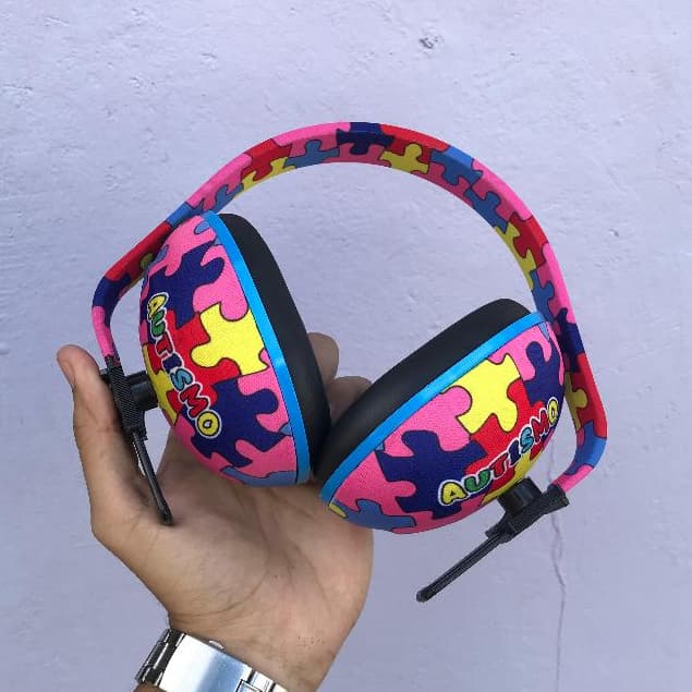 Abafador De Ruído Infantil Personalizado Ajustável Protetor Auricular Autismo Camper Criança