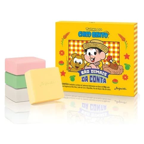 Kit Sabonete Hidratante Em Barra Chico Bento 4x80g
