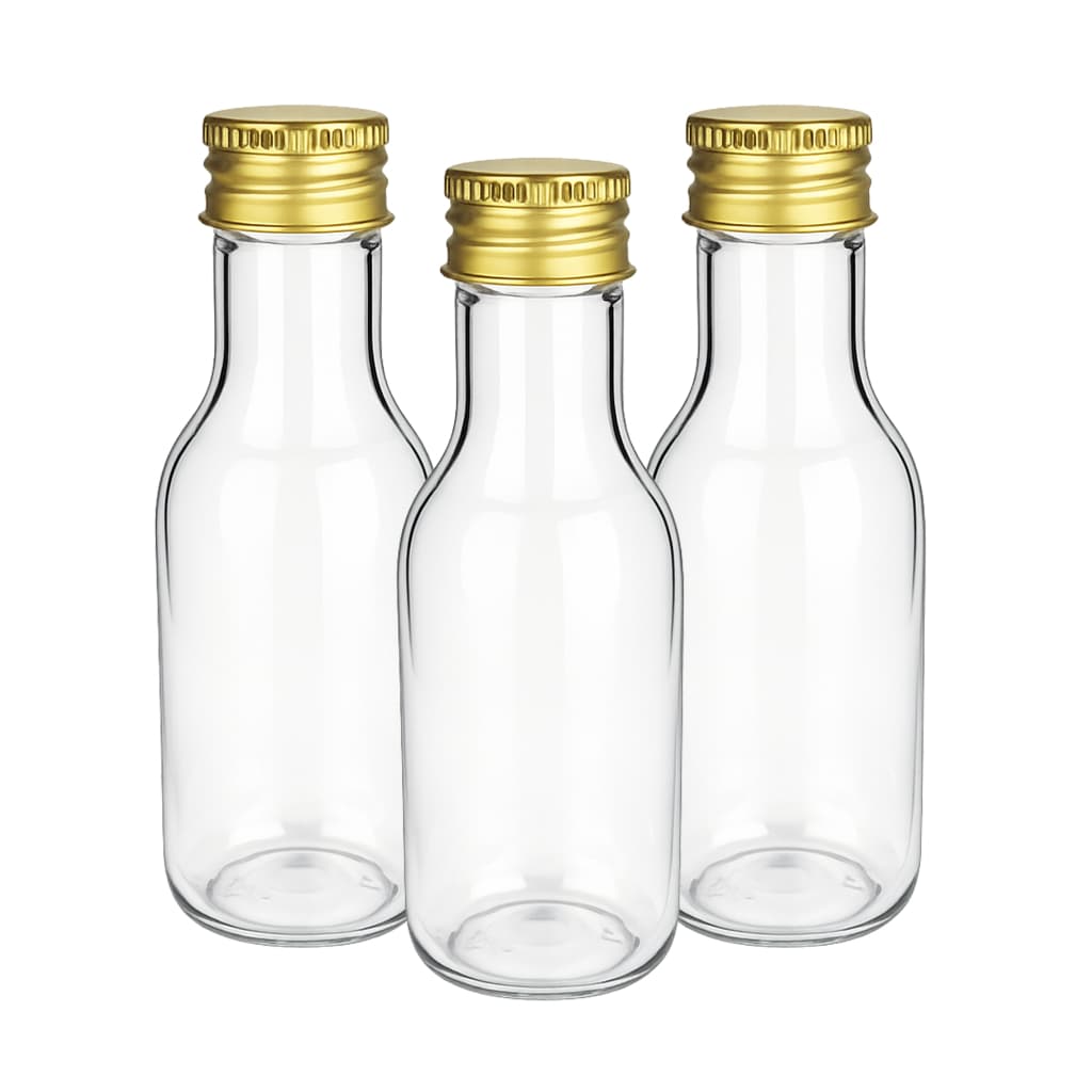 100 - Frascos Plasticos 50ml com Tampa Fechada Metal